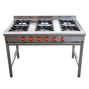 Anafe Ticgas 6 Platos de Acero Inoxidable