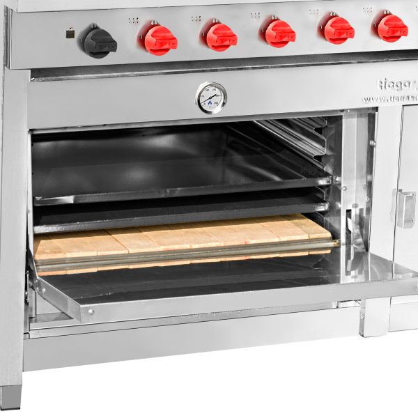 Cocina Industrial 6 Platos con Horno 58x65 - Imagen 4