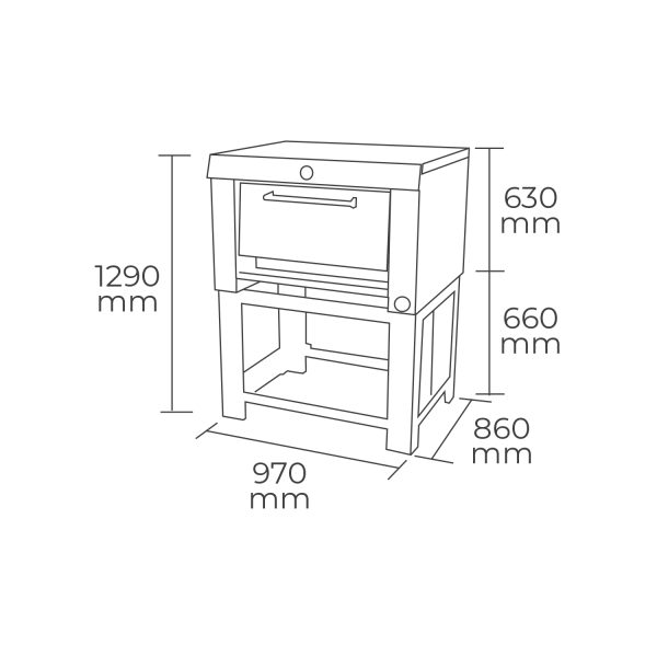 Horno cámara alta bandejas de 65×65 cm. - Imagen 2