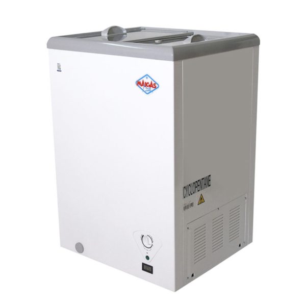 Congelador Maigas tapa de vidrio 100lts.