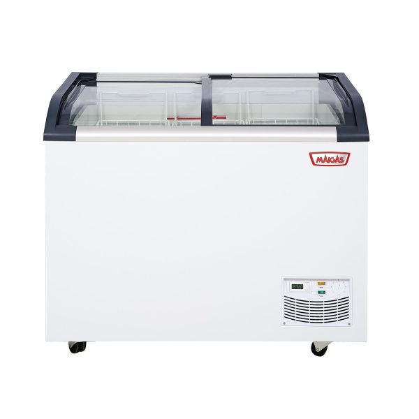 Congelador Maigas Isla Tapa de Vidrio Curvo 377 Lts. SD420Q