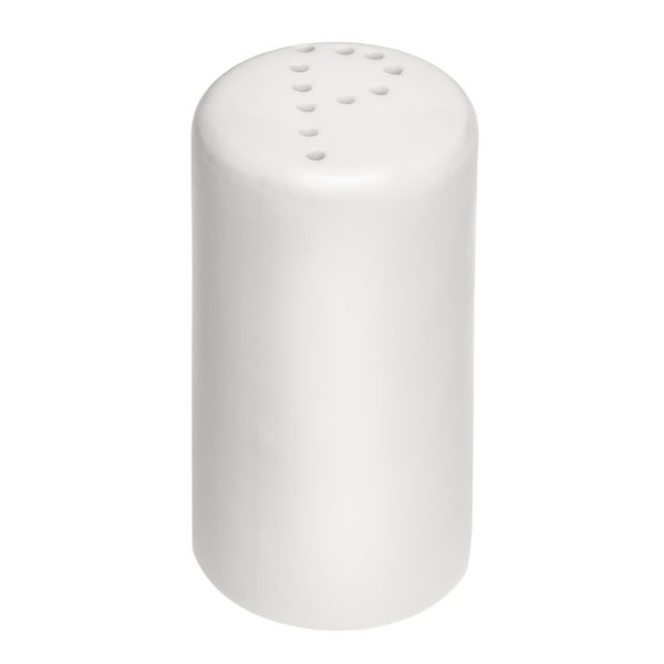 Pimentero Recto de Porcelana Blanco 8 cm.