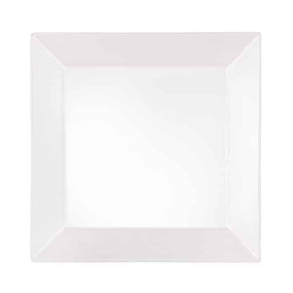 Plato Altobajo Cuadrado Blanco 24 Cm.
