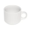 Taza de Té Recta de Porcelana Blanco.