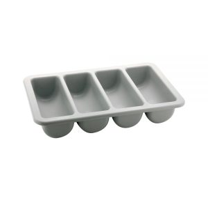 Organizador Cubierto Plástico Gris 4 Compartimentos SUNNEX