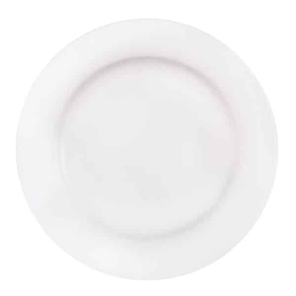 Plato Redondo De Porcelana Blanco 28cm