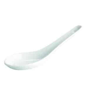 Cuchara Coctel De Porcelana Blanca 11cm