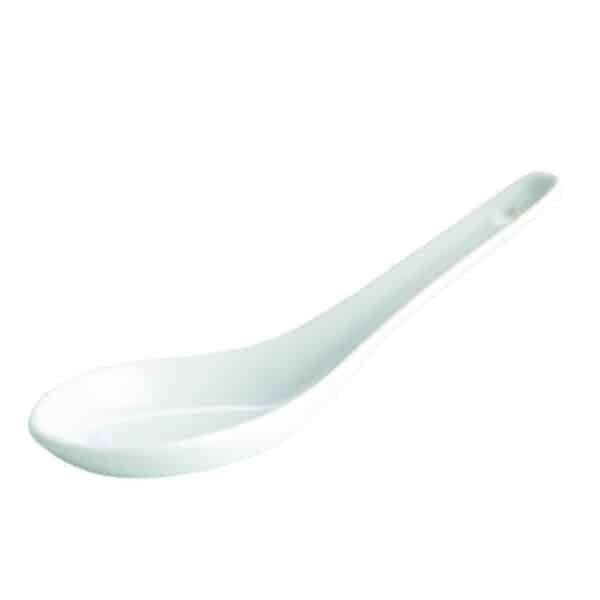 Cuchara Coctel De Porcelana Blanca 11cm