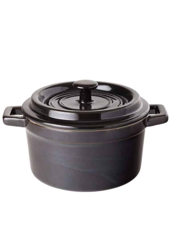 Cacerola Refractario Color Negro 14 cm Utopia