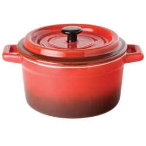Cacerola Refractario Color Rojo 14 cm Utopia