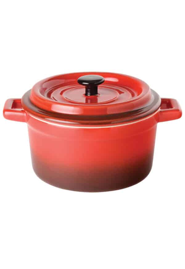 Cacerola Refractario Color Rojo 14 cm Utopia