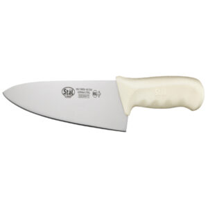 Cuchillo Cocina Medio Golpe Mango PP Blanco 20 cm Winco