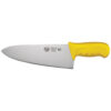 Cuchillo Medio Golpe Mango Amarillo 25 cm Winco