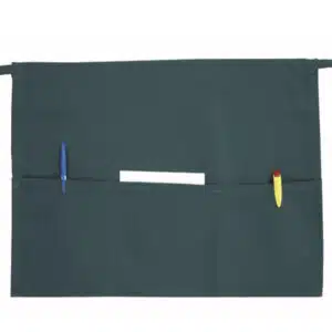 Mandil Corto Color Verde con 3 Bolsillos 55x30 cm Winco