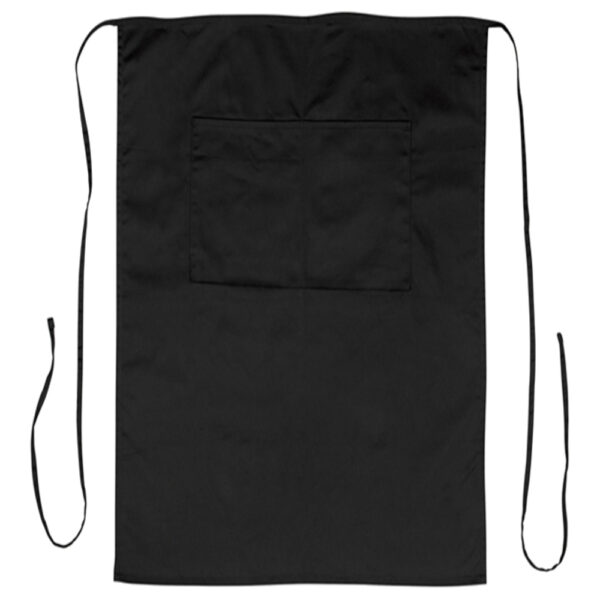 Mandil Largo Color Negro con Bolsillo 78x74 cm Winco