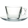 Set de 6 tazas con platillo de vidrio Pasabahce