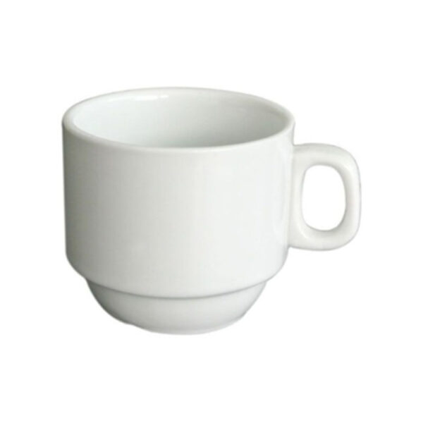Set de 6 tazas de café de porcelana blancas 100cc