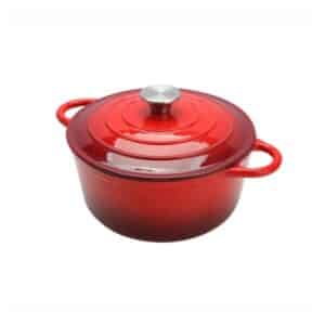 Cacerola de Hierro con Tapa Roja 24cm Sunnex