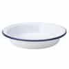 Plato Hondo Enlozado Blanco 22cm