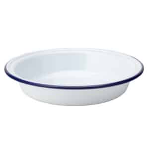 Plato Hondo Enlozado Blanco 22cm