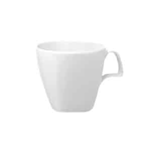 Set de 12 Tazas de Café de Porcelana Blanca Cuadradas 80cc