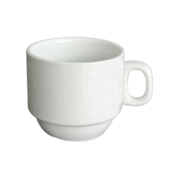 Set de 24 Tazas de Té de Porcelana Blancos 220cc – Star Round | HorecaStore