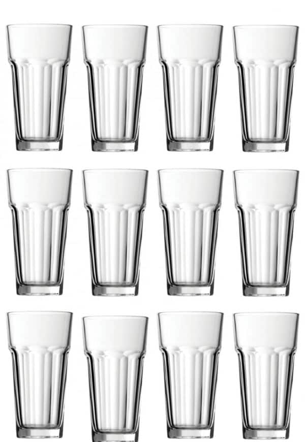 Pack 12 Vasos Vidrio Templado Casablanca 365cc Pasabahce