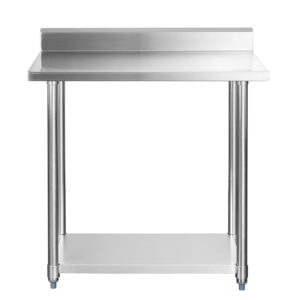 Mesón mural acero inoxidable 90cm – vista frontal - horecastore