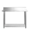 Mesón mural acero inoxidable 120x60x85 ideal para cocina profesional Horeca